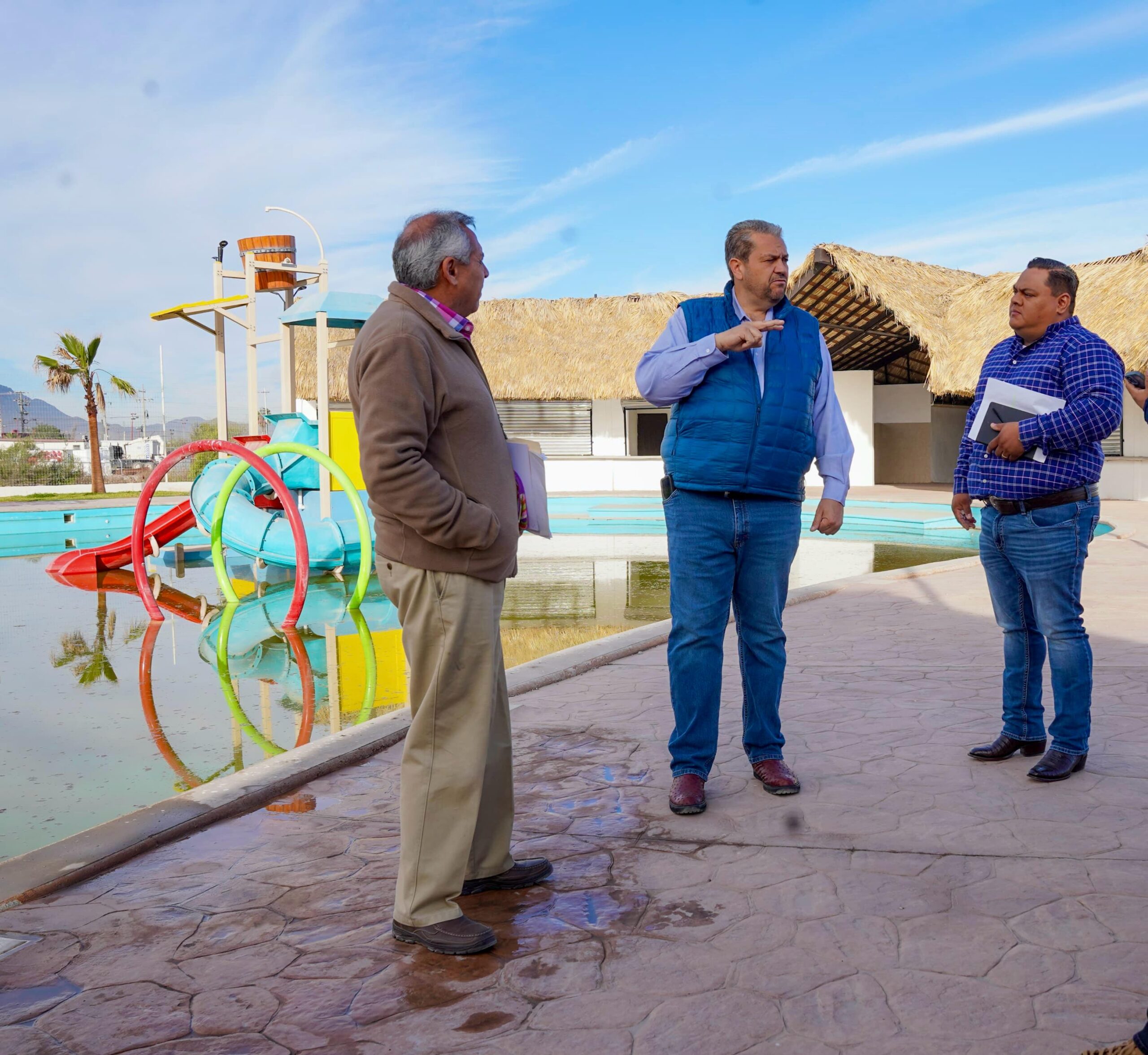 Reabrirán Aqua Ramos; supervisa Tomás Gutiérrez trabajos