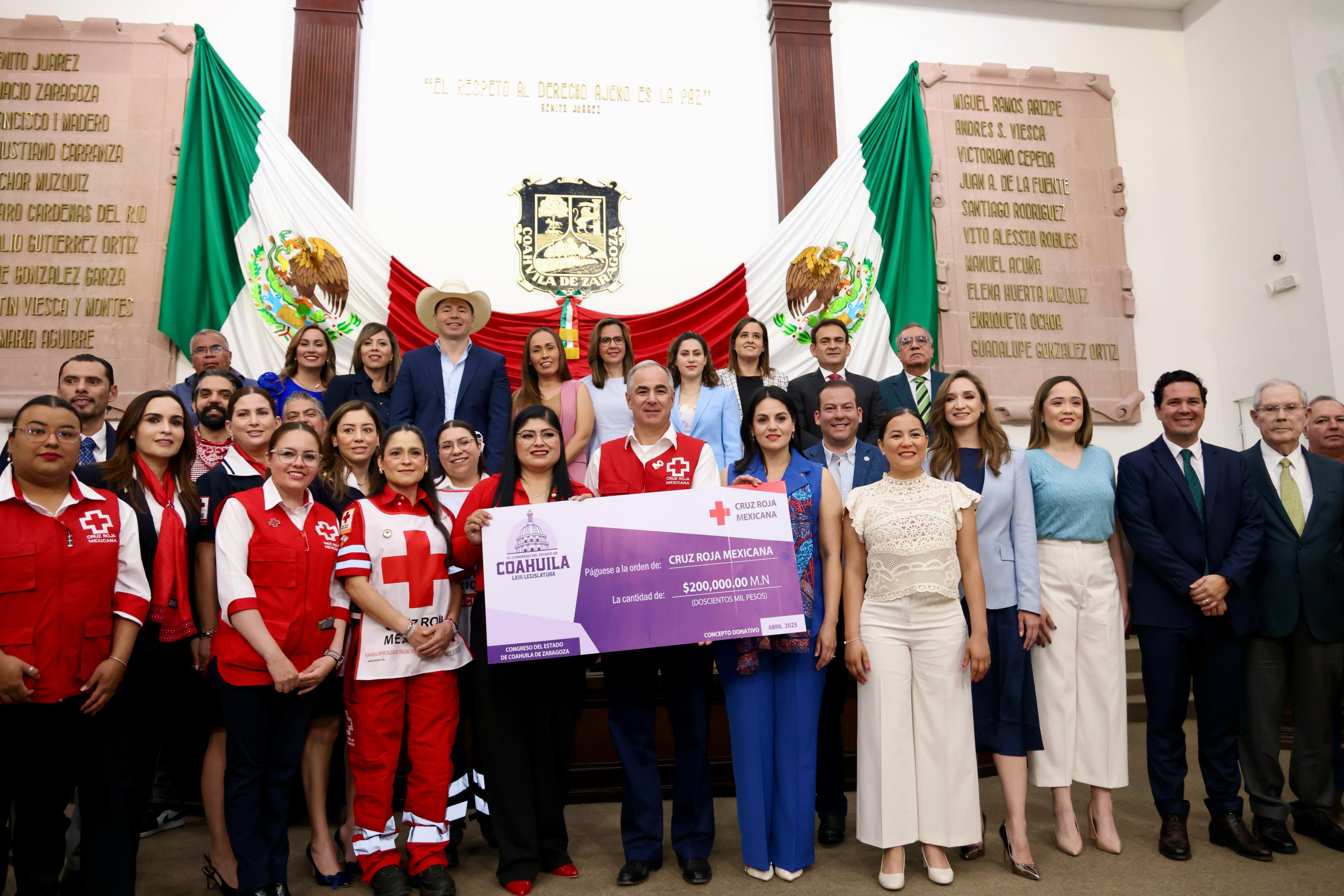 Reconoce Congreso del Estado invaluable labor de la Cruz Roja
