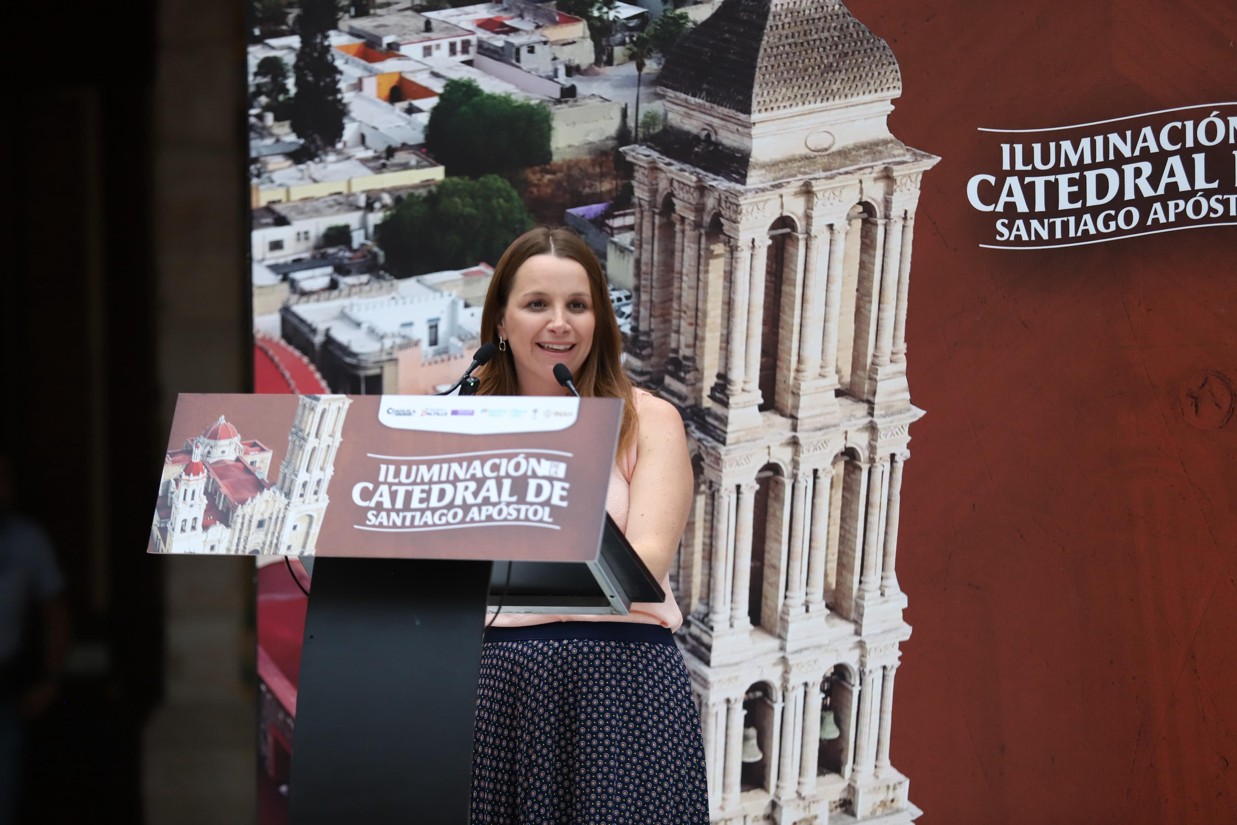 Saltillo brilla con luz propia: inicia proyecto de iluminación artística y sostenible de la Catedral de Santiago