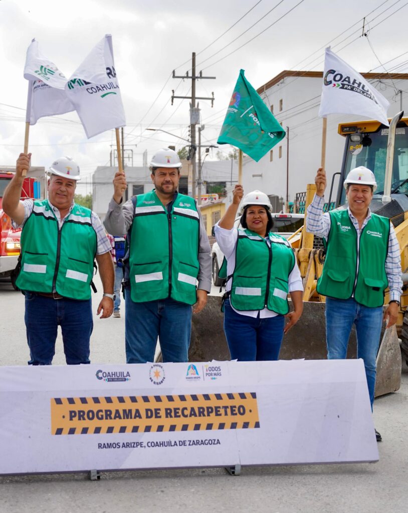 Arranca Tomás Gutiérrez recarpeteo número 10 en Ramos Arizpe