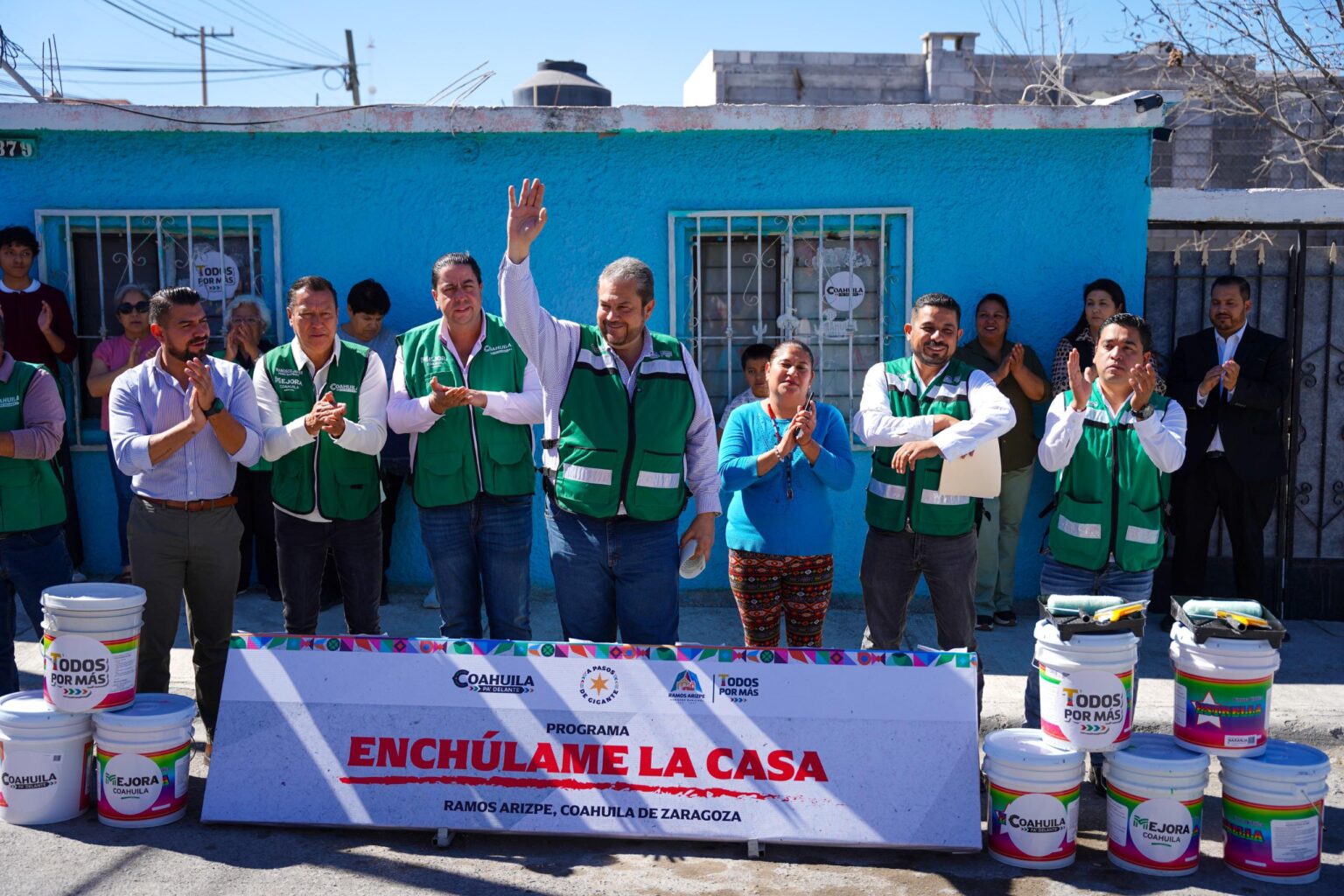 Continúan Manolo Jiménez y Tomás Gutiérrez enchulando Ramos Arizpe