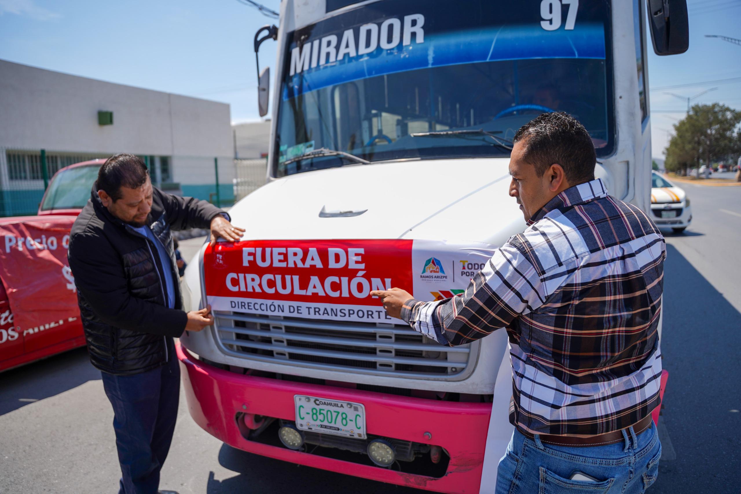 Ramos Arizpe ‘frena’ unidades en mal estado y eleva estándares del transporte