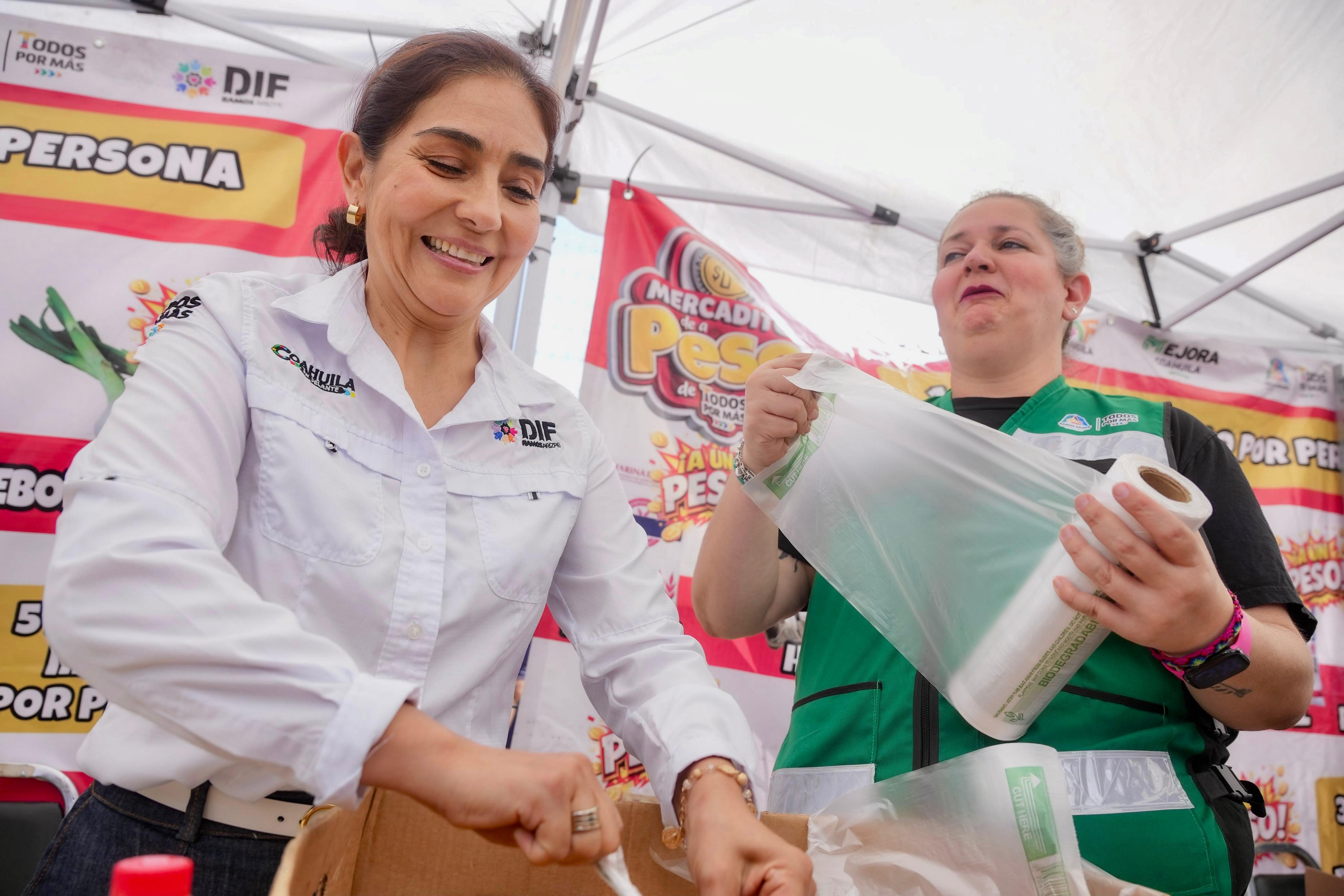 Colonos de Ramos Arizpe destacan ahorro con Mercadito de a Peso