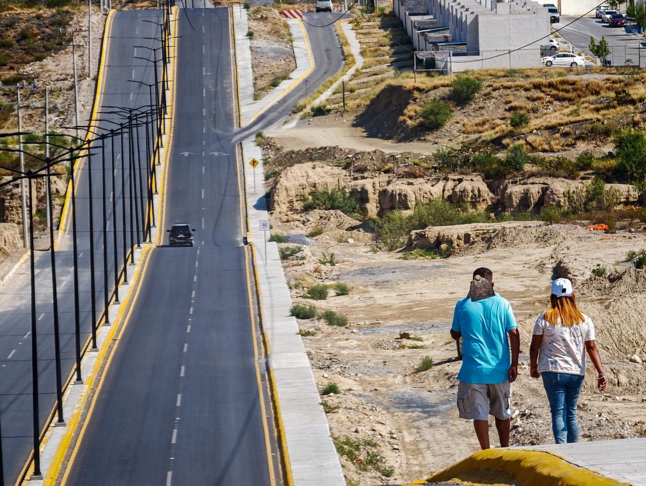Camino del Real mejora movilidad en el poniente de Ramos Arizpe